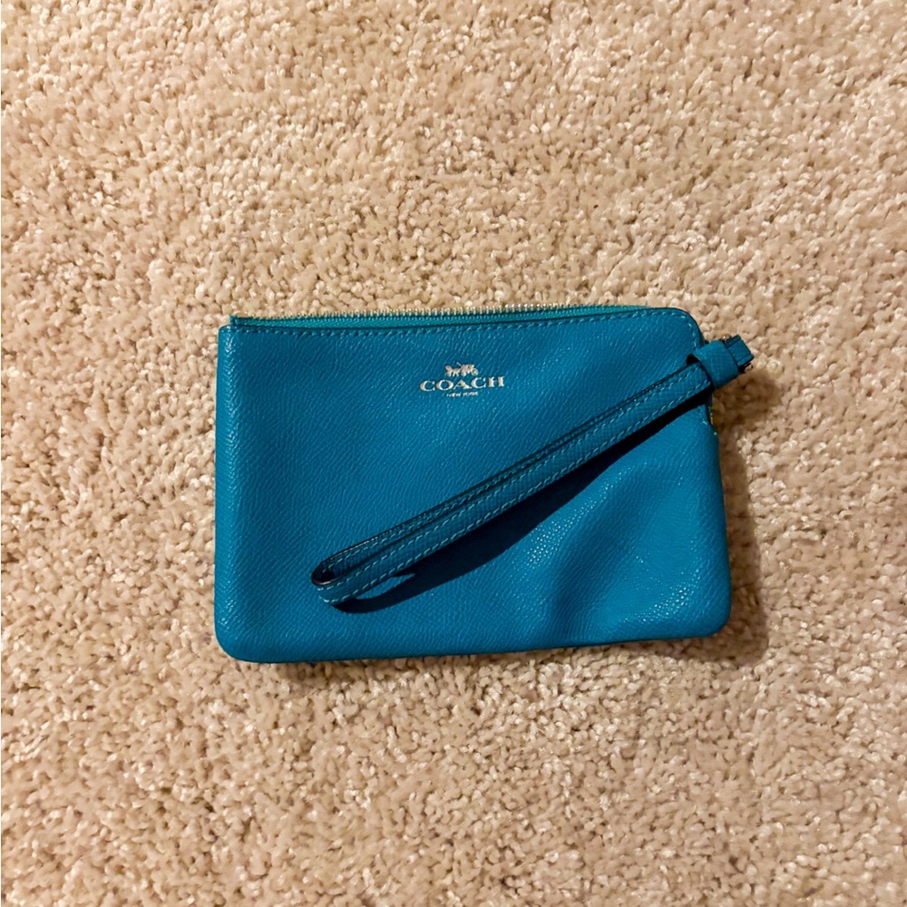 Coach Turquoise Wristlet